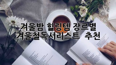 겨울밤🌙 힐링템, 장르별 #겨울철독서리스트 📚 추천!